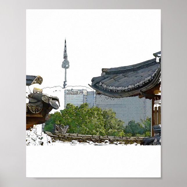Poster Séoul en Corée & culture (Devant)