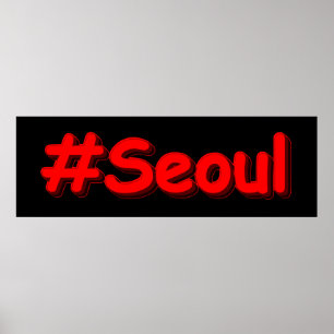 Poster "#Séoul" Joli Design. Acheter maintenant