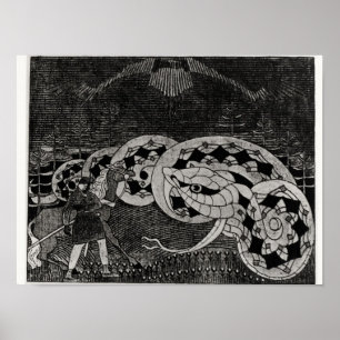 Poster Seppo Llmarinen Parcourant le champ des serpents