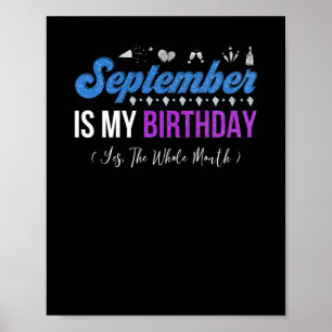 Poster Septembre Est Mon Anniversaire Le Mois Entier Janv