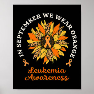 Poster Septembre Nous Portons Orange Sunflower Leukemia A