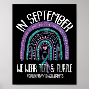 Poster Septembre Nous Portons Turquoise Purple Suicide Pr