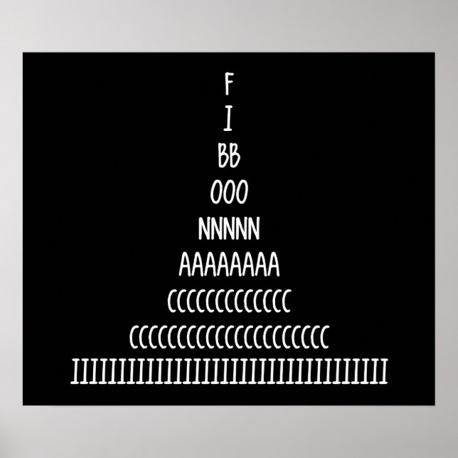 Poster Séquence Fibonacci (Devant)