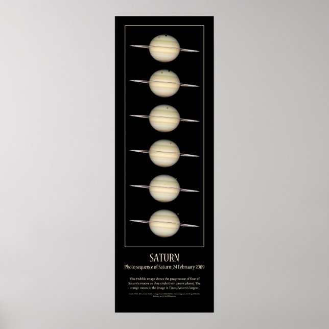 Poster Séquence photo des 4 lunes de Saturne (Devant)