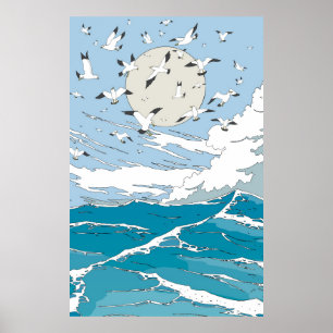 Poster Séquestre Vintage japonais