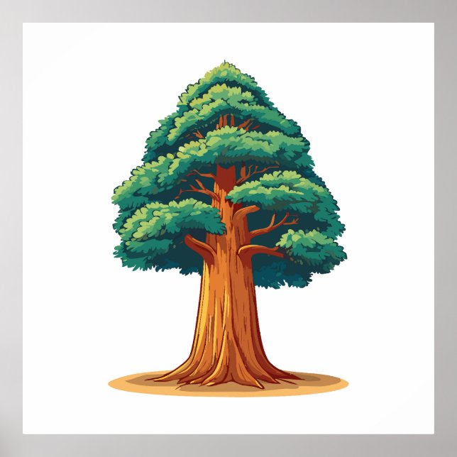 Poster Sequoiadendron giganteum tree (Devant)