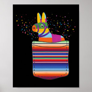 Poster Serape Pocket Pinata Mexicaine Fiesta (pas un réel