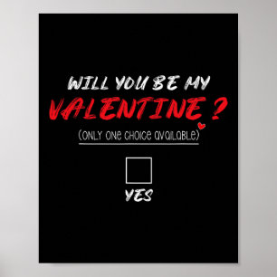 Poster Seras-Tu Ma Chemise De La Saint-Valentin 