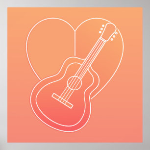 Poster Serenade de cordes de coeur