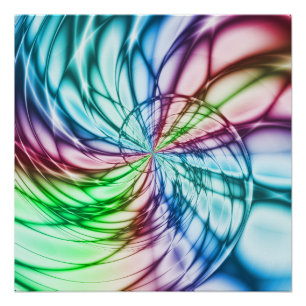 Poster Serendipité   Multicolor Fractal Art
