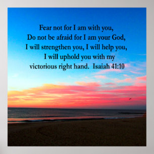 POSTER SERENE ISAIAH 41:10 PHOTO DU LEVER