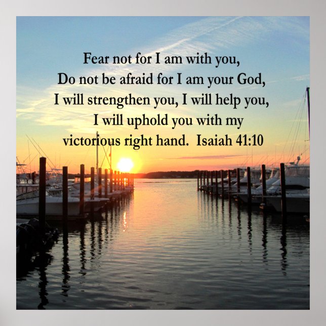 POSTER SERENE ISAIAH 41:10 SUNSET PHOTO DESIGN (Devant)