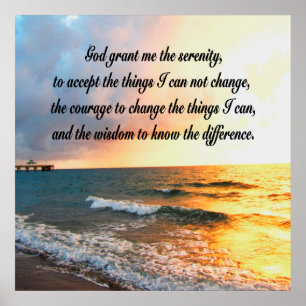 POSTER SERENE SERENITY PRAYER SUNRISE PHOTO
