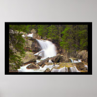 Poster Serene Waterfall - High Tatras Slovaquie