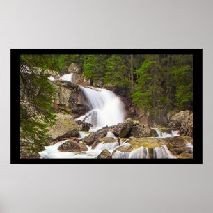 Poster Serene Waterfall - High Tatras Slovaquie