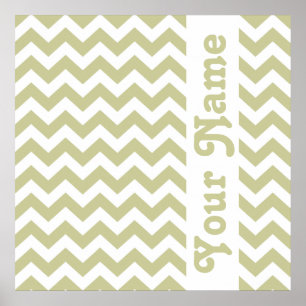 Poster Serengeti Safari Chevron avec texte personnalisé