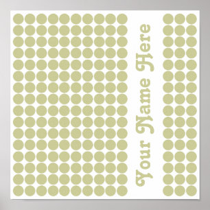 Poster Serengeti Safari Dot avec nom