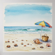 Sérénité balnéaire : Watercolor Beach Bliss