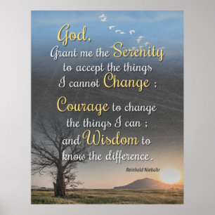 Poster Sérénité, Courage et Sagesse
