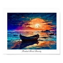 Sérénité du coucher de soleil en bateau