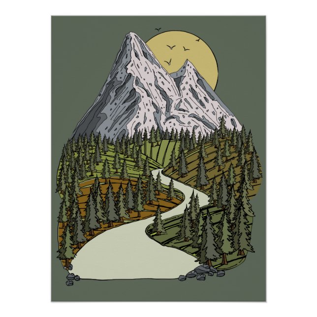 Poster Sérénité du lac de montagne : l'aventure du couche (Devant)