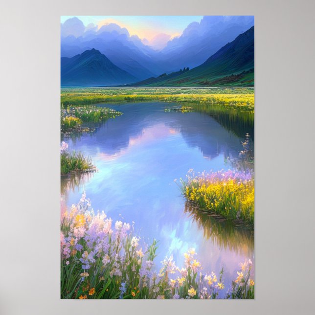 Poster Sérénité en vert (Devant)