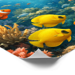 Poster Sérénité sous les vagues – Art de poissons d'océan