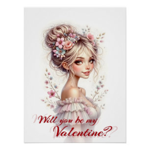 Poster Serez-vous ma Saint-Valentin – Impression d'art ro
