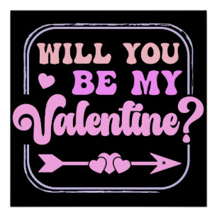 Poster Serez-vous mes valentines de Saint Valentin ?