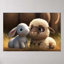 Série d'amis de la cour de ferme - Lapin mignon et