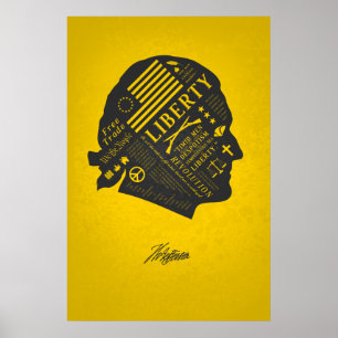 Poster SÉRIE DE LIBERTÉ - Thomas Jefferson Pensée Abstrai