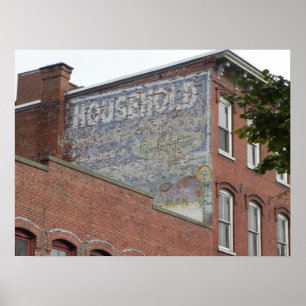 Poster Série de toits de Lowell Massachusetts