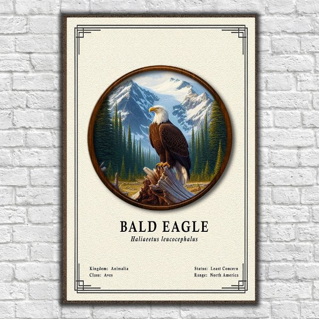 Poster Série de zoologie de l'aigle à tête blanche (Créateur téléchargé)