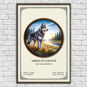 Poster Série de zoologie de l'Alsatien américain