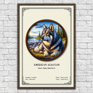 Poster Série de zoologie de l'Alsatien américain