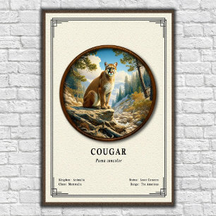 Poster Série de zoologie du couguar