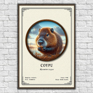 Poster Série de zoologie du Coypu