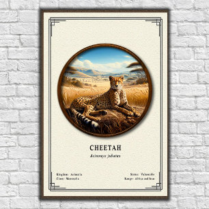 Poster Série de zoologie du guépard