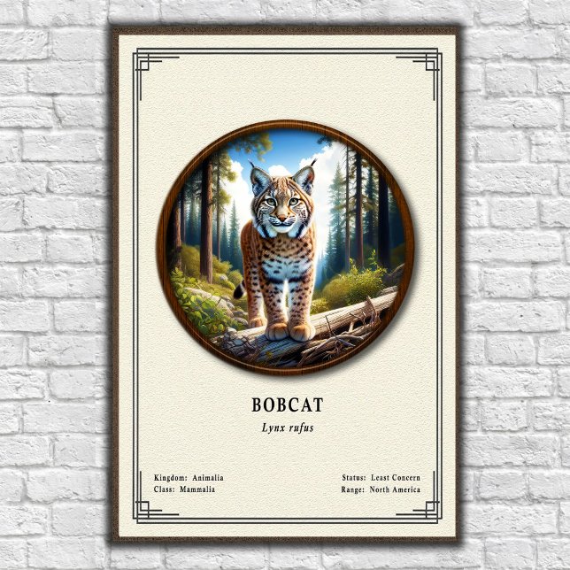 Poster Série de zoologie du Lynx roux (Créateur téléchargé)