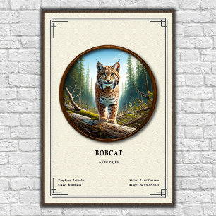Poster Série de zoologie du Lynx roux