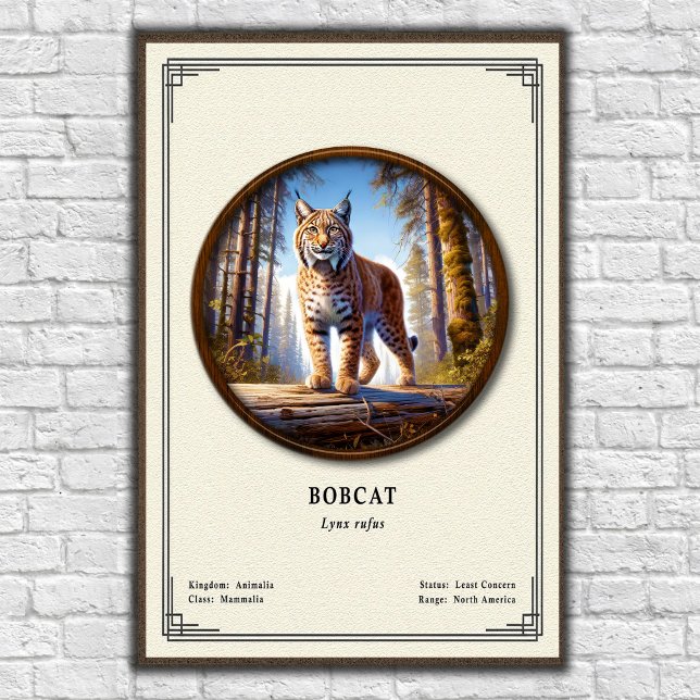 Poster Série de zoologie du Lynx roux (Créateur téléchargé)