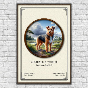Poster Série de zoologie sur le terrier australien