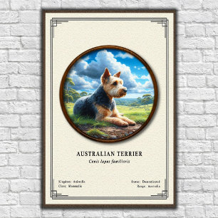 Poster Série de zoologie Terrier Australien