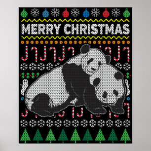 Poster Série Pandas Ugly Christmas Sweat Wildlife