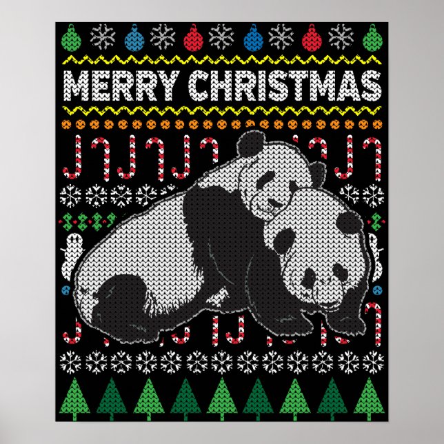 Poster Série Pandas Ugly Christmas Sweat Wildlife (Devant)