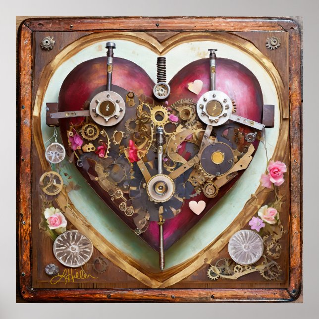 Poster Série Steampunk Buff Red Heart (Devant)