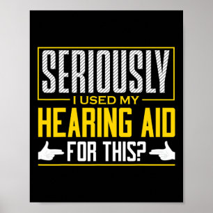 Poster Sérieusement Entendre L'Aide Signale Langue Sourde