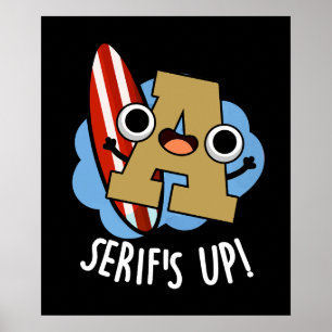 Poster Serif Up Funky Font Type Pun Dark BG