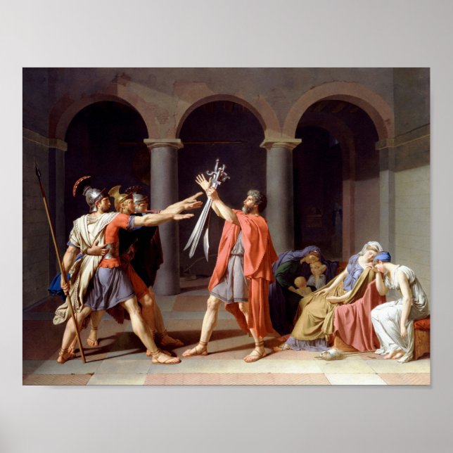 Poster Serment de la Horatii - Jacques-Louis David -1786 (Devant)