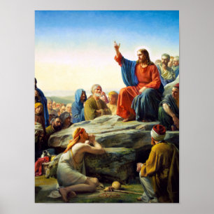 Poster Sermon sur le mont par Carl Bloch
